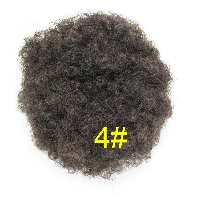 Synthetic hair Curly Chignon Bun Hairpiece Clip-In Natural Color Low Temperature Fiber