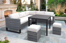 popular nice sofa set wicker aluminum sofa set