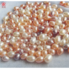 8-9mm Mixed Color Rice / Oval Freshwater Loose Pearls