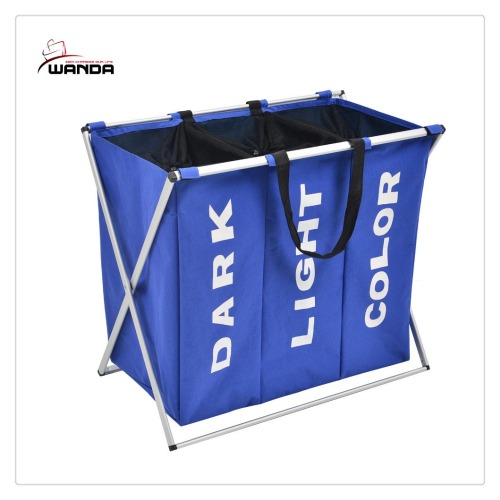 3 compartments 600D laundry basket