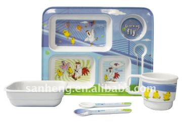 5pcs melamine kids set