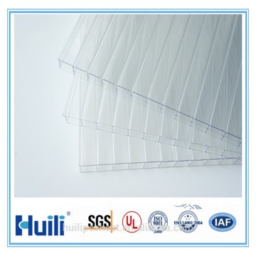 Huili 8mm Rectangular Polycarbonate Wall Protection Sheets of High Light Transmission