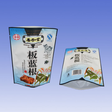 Chinese Design Stand up Isatis Root Pouch