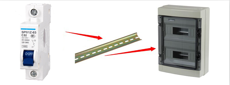 SAIP/SAIPWELL 1Pole DC125A IP65 Din-rail Mounted Circuit Breaker for Plastic Enclosures