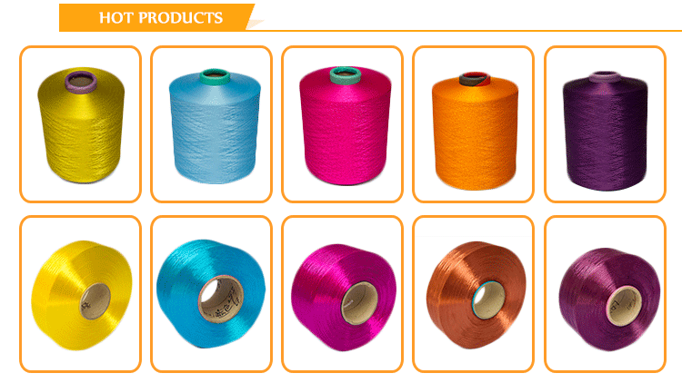 GRS recycle yarn for knitting dope dyed dty polyester yarn