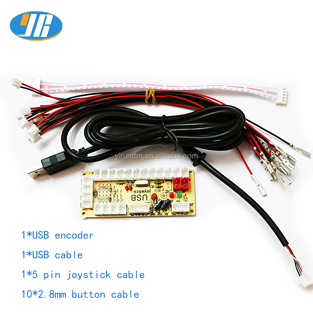 New Zero Delay Arcade USB Encoder PC to Joystick for MAME & Fight Stick Controls Coin Pusher Type USB Controller