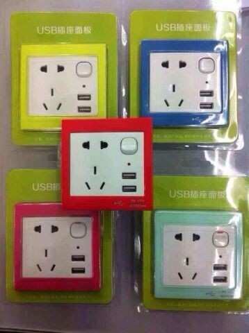 USB Wall Socket, USB Wall Plates for iPhone Mobile Phone