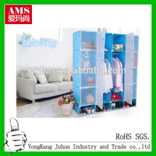 Plastic storage cabinets wardrobe with shoe rack