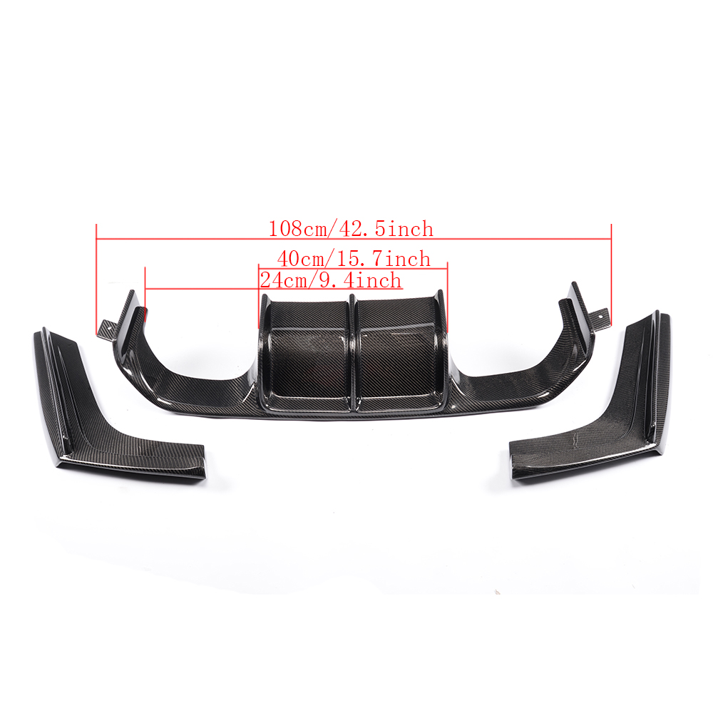 V Style Carbon Fiber Rear Diffuser for BMW F80 M3 4Door F82 M4 2Door 2014-2018