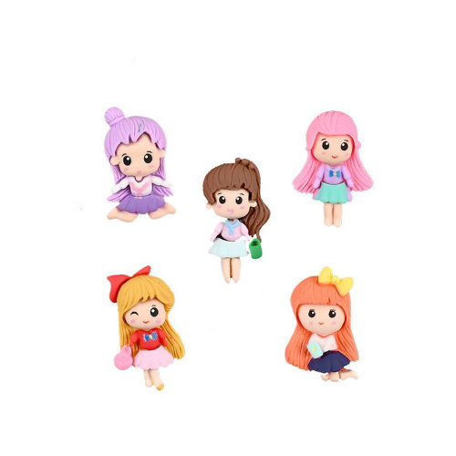 Cute Resin Flatback Girl Charms Kawaii Princess Hairclip Accessori Cassa del telefono Ornamento Gioielli Trovare rifornimento