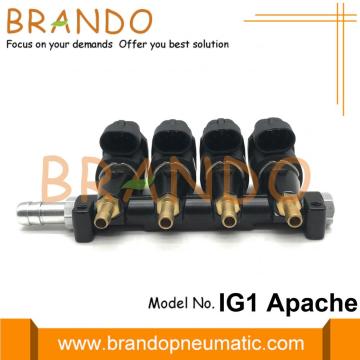 4Cyl 3Ohms IG1 Apache LPG CNG 인젝터 레일