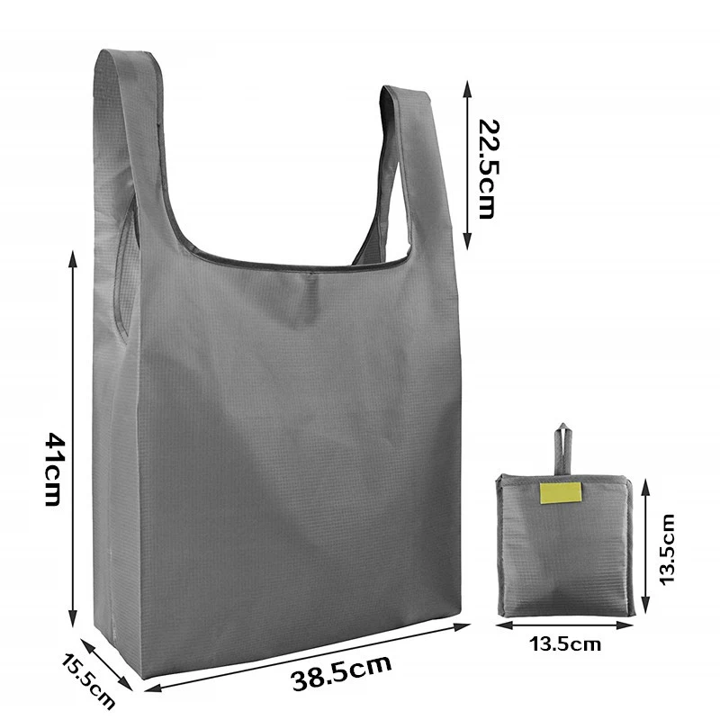 Upgrade Machine Washable Not-Torn Ripstop Nylon Organizer Travel Tote Foldable Shopping Bag Reusable with Internal Pocket