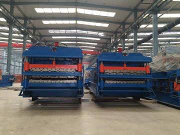 Double layer roof sheet roll forming machine