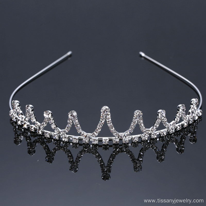 Wholesale Silver Crown Tiara Princess Headband