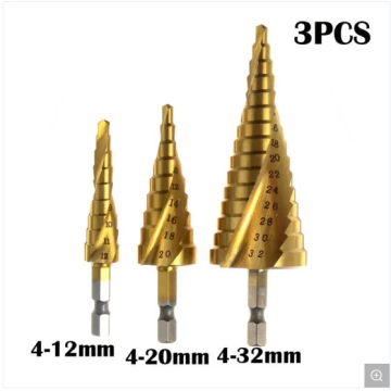 power tools titanium coated HSS Step Drill Sets