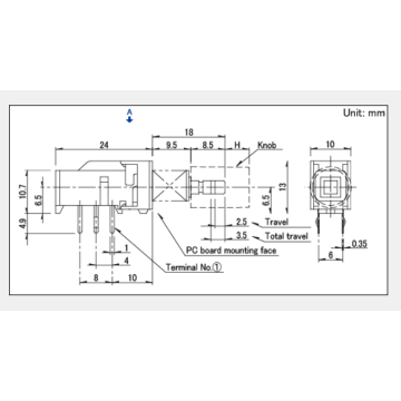 Spun series push switch