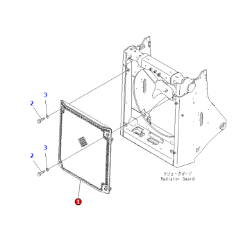 Dozer D375A-5 Pengawal Radiator Spare 195-54-81211 Masker