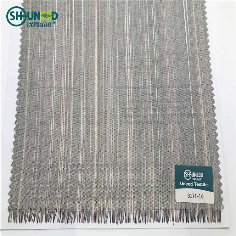 Good quality horse tail woven interlining and fabric for suits and jackets