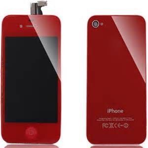 Fashion Red Glass Iphone 5 Back Cover Transparent Replacement Housing For Women