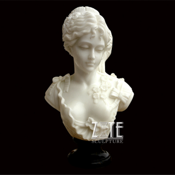 Classic Elegant Hand Carved marble head sculpture