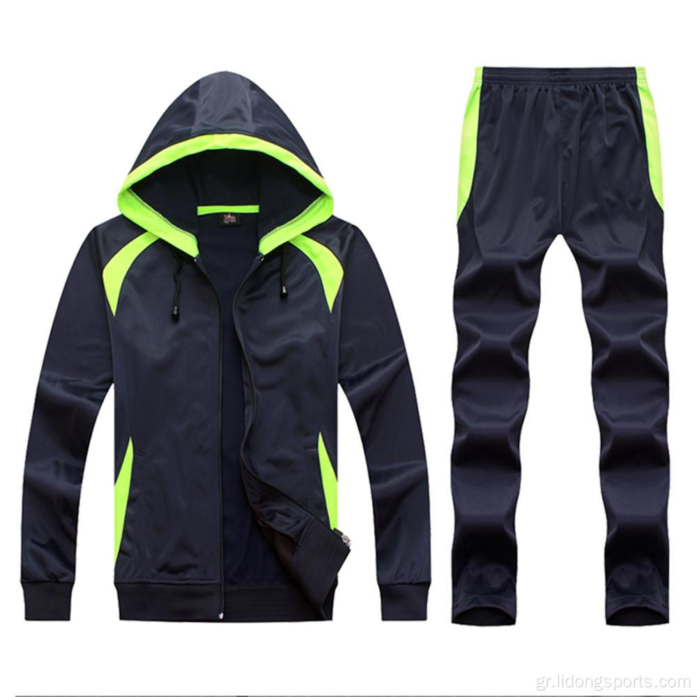 Sport Zip Up Hoodie Τελευταία Σχεδιασμός Απλό Tracksuit