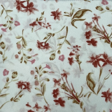 Floral Printed Polyester Spandex Blend Ghost Crepe Fabric