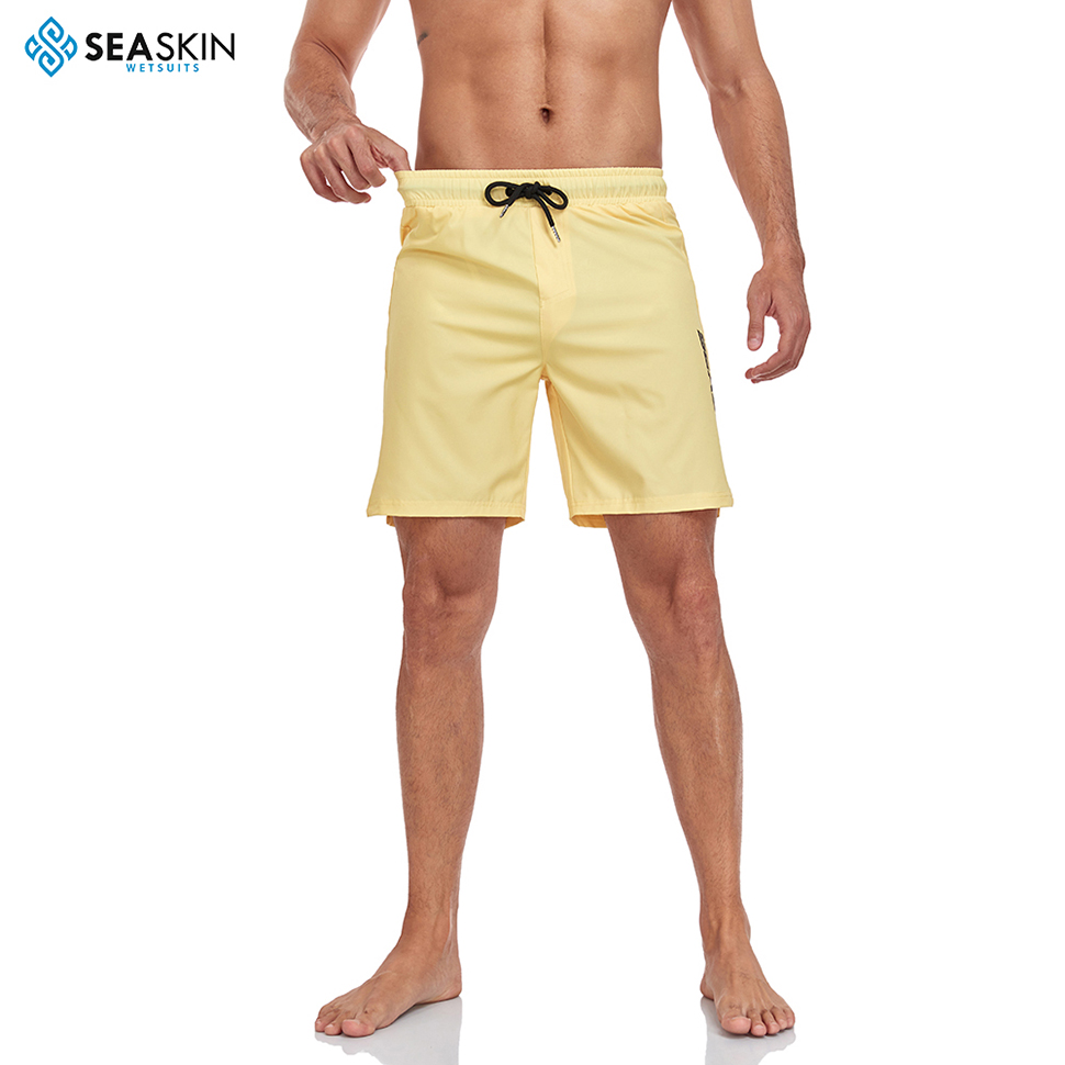 Seaskin Men 100% coton court plus taille d&#39;été décontracté shorts de plage