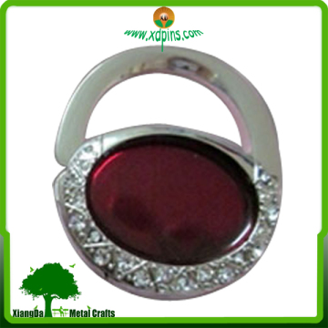 Custom metal crystal purse hook 