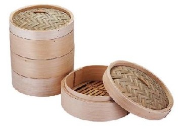 Bamboo steamers, basket & cover