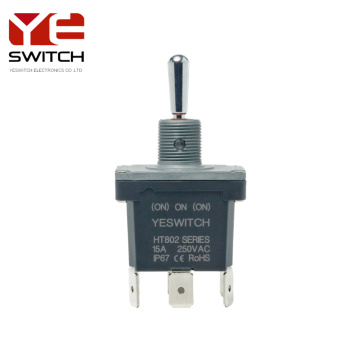 Round Metal Handle Industrial Toggle Switch DP3T