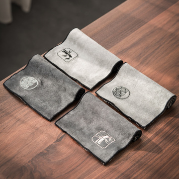 Thickened Cotton Linen Tea Towel Cloth for Water Absorption and Tea Accessories