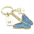 Custom Animal Butterfly Shaped Metal Keychain