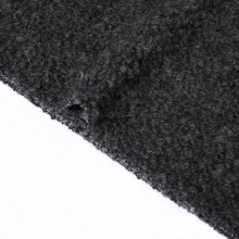 Dark Grey Boucle Fleece Fabric Winter Fashion