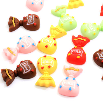 Popular Chocolate Candy Shaped Flatback Beads Slime DIY Juguete Decoración Teléfono Shell Adornos Cuentas Encantos