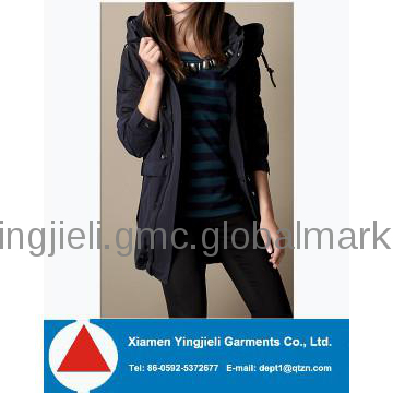 Fashion wool cashmere women coat long warm winter overcoat