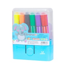 12-Color Mini Water Color Pen Set for Kids' Art and Painting