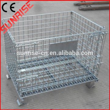 foldable galvanized stainless steel wire mesh containers