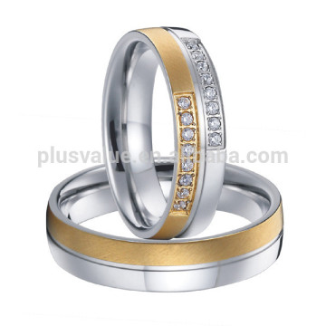 18k gold plated titanium wedding rings