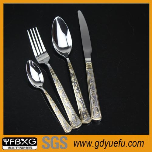 Indian Market cheap price for china factory direct price stainless steel cutlery bamboo cutlery set