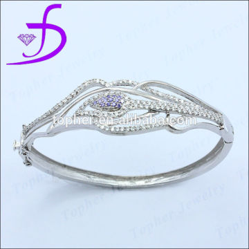 Wholesale Stunning 925 silver jewelry micro setting bangle