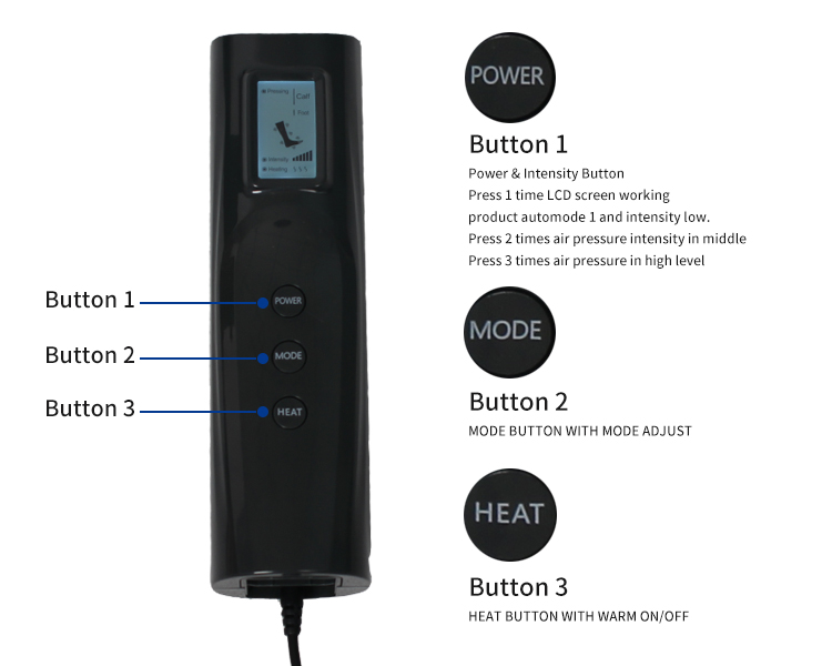 Factory selling Blood Flow Circulation Air Pressure wraps Compression Legs foot Massager