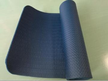 NBR plain coloured embossed yoga mat