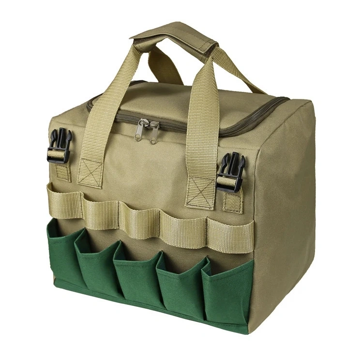 Garden Tool Bag with Tote and Folding Seat Gardener Tool Bag