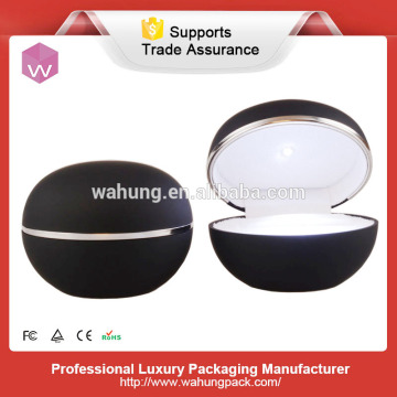 the latest design oval black ring box with led light