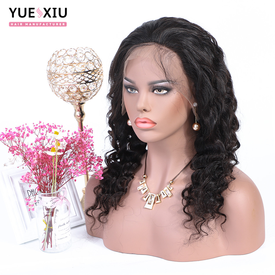 Malaysian Human Hair Wig Transparent Lace Loose  Deep Virgin Hair Brazilian Human Hair Wigs For Black Women