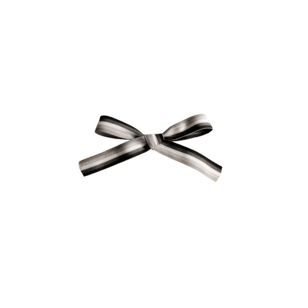 mini Ribbon Bow black with white,gray