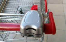 2016 metal shopping trolley cart lock for supermarket/ Hot-sell coin lock for shop cart
