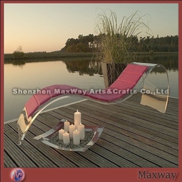 Crystal S-shaped acrylic furniture Rohe Chaise LongueChair/sling chair/lounge