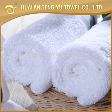 Dobby border white cotton material hotel hand towel