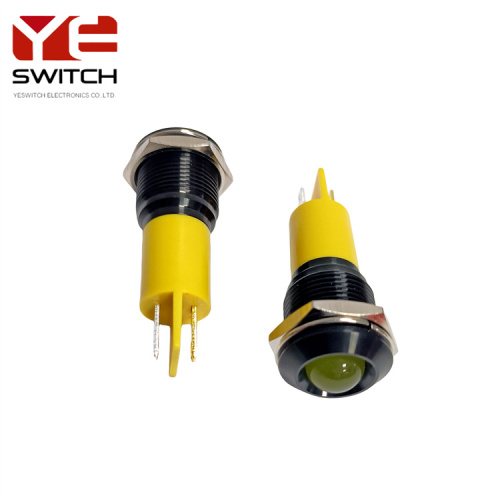 Yeswitch 16mm IP67 Segnale indicatore del segnale LED giallo